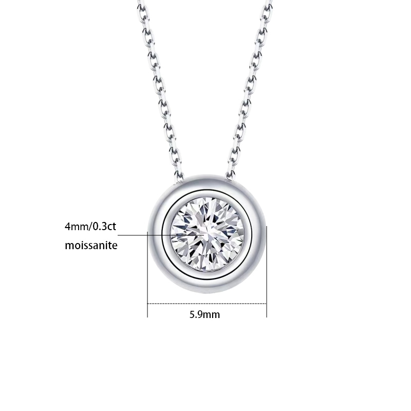0.3ct Moissanite Bezel Pendant 0.3ct Moissanite Bezel Pendant