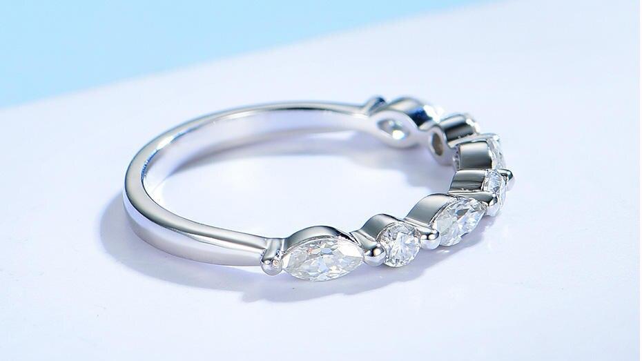 Marquise Moissanite Eternity Ring