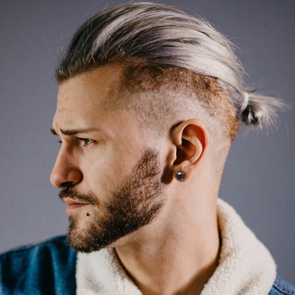 Blaine Black 4 Prong Stud Earrings Modelled