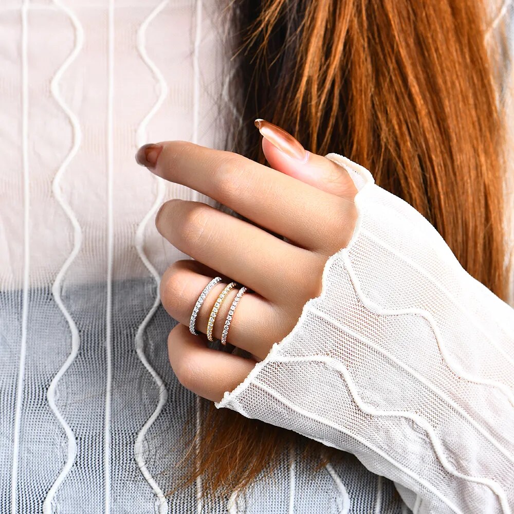 Demi 1.5mm Moissanite Half Eternity Wedding Ring (9)