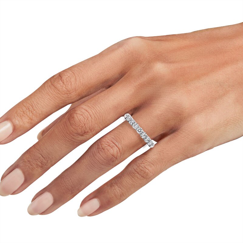 Lilou 0.7ct Round Moissanite Eternity Wedder Ring (2) Lilou 0.7ct Round Moissanite Eternity Wedder Ring