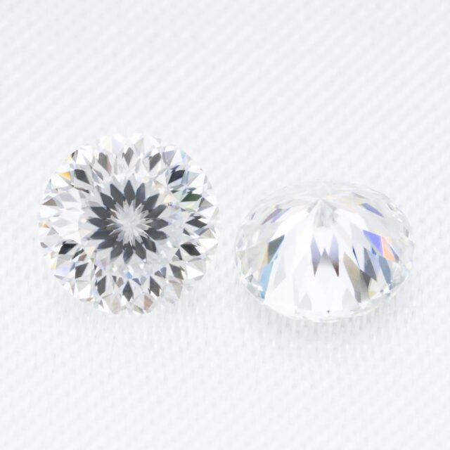 Loose Round Moissanite Stone - Portuguese Cut Loose Round Moissanite Stone - Portuguese Cut