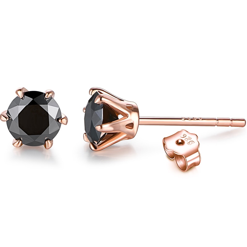 Moissanite 6 Prong Stud Earrings RG (4) Moissanite 6 Prong Stud Earrings RG
