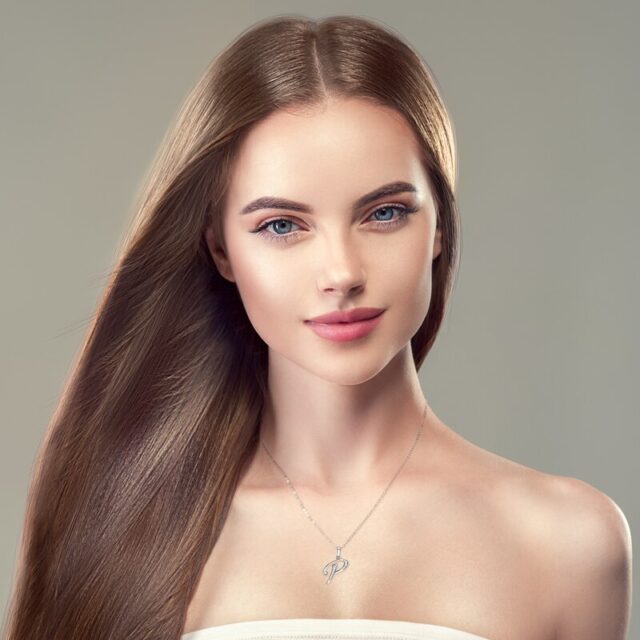 Moissantie Initial Letter Pendant (Cursive) (3)