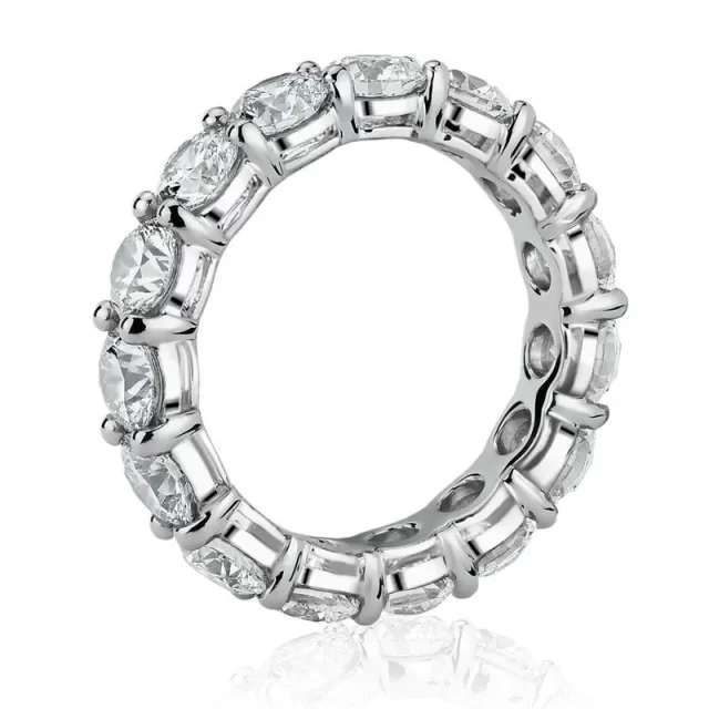 Perenna Round Moissanite Full Eternity Wedder Ring Hero Perenna Round Moissanite Full Eternity Wedder Ring