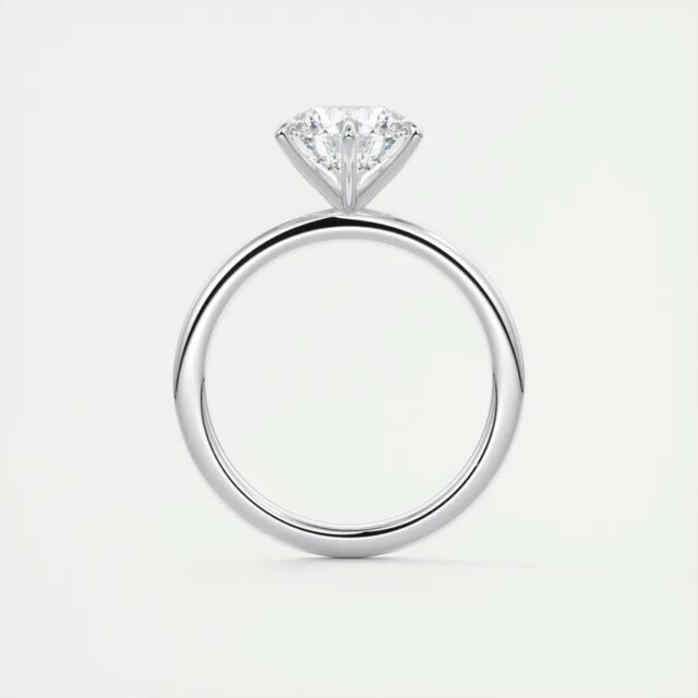 Simone Moissanite 6 Prong Simple Solitaire Ring (5) Simone Moissanite 6 Prong Simple Solitaire Ring
