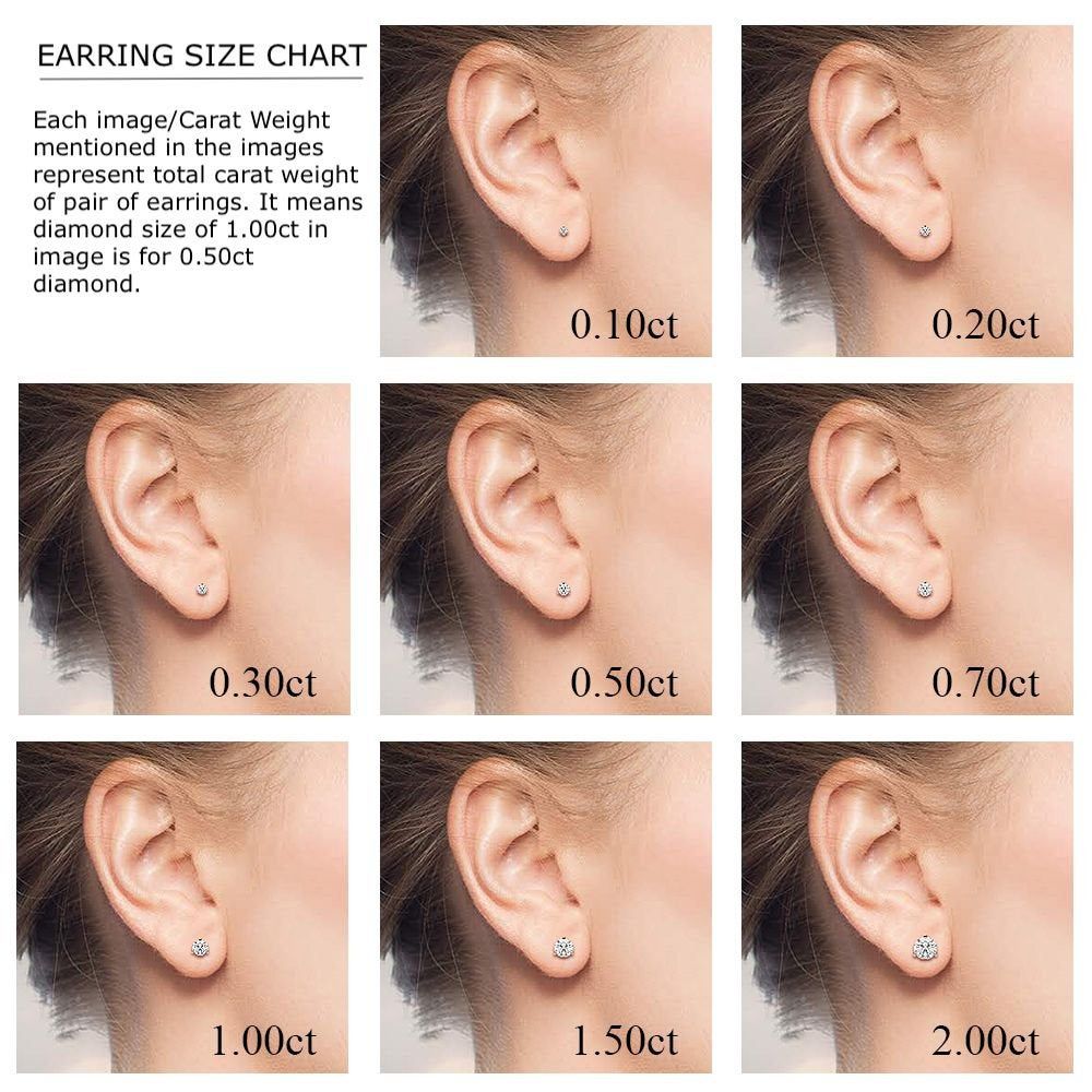 Earring Sizing Guide at My Love Wedding Ring