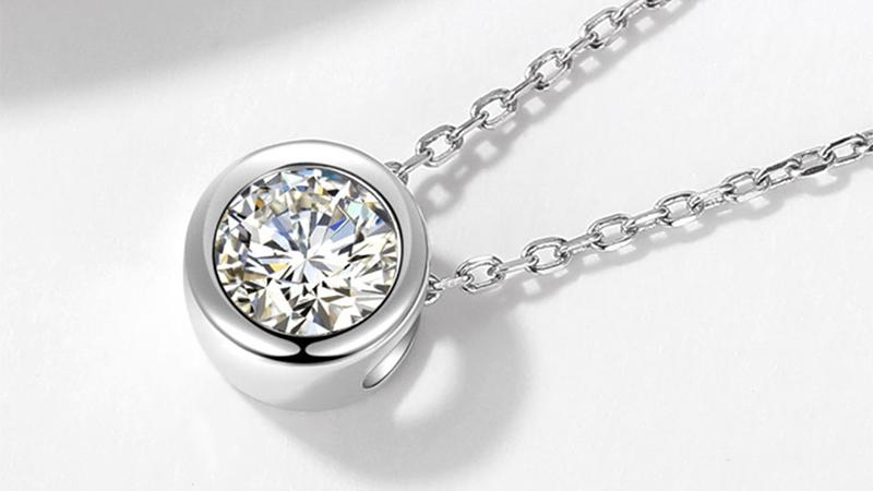 descriptionimage10H0bc726f55b604cdc927f321bef179922v !ct Moissanite Bevel Pendant