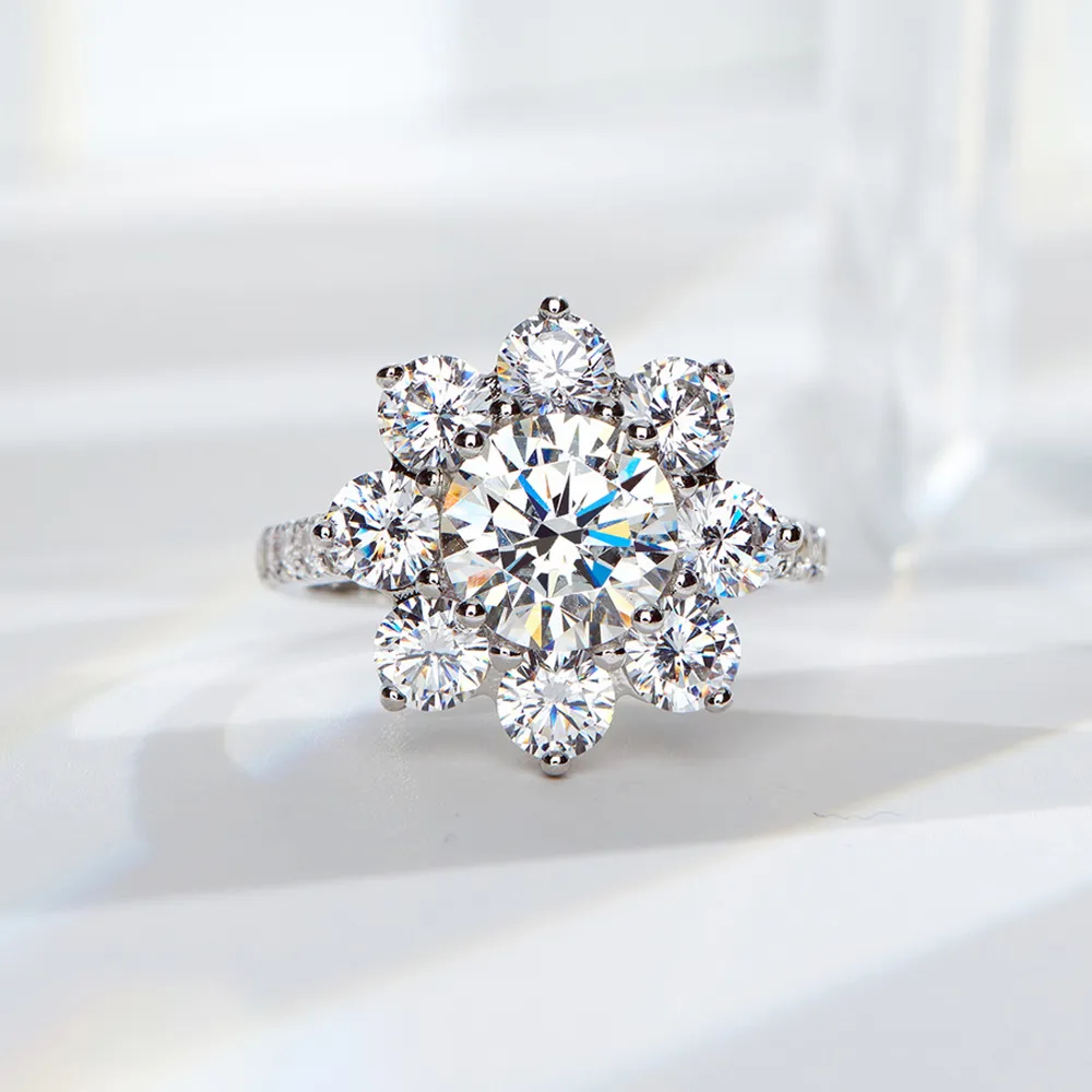 Lola Round Moissanite Lotus Halo Ring (1)