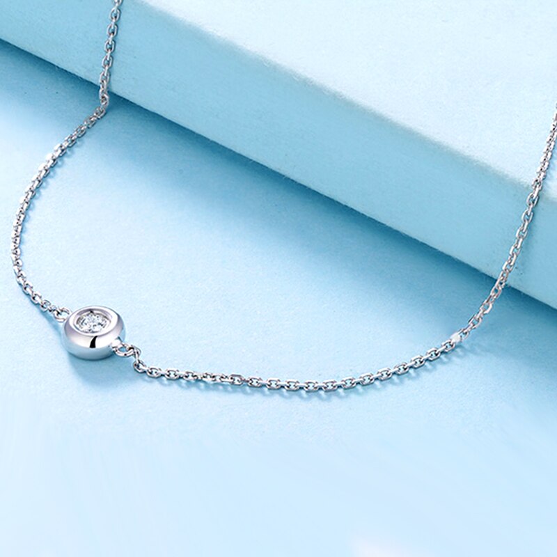 Moissanite Bezel Set Bracelet Solitaire