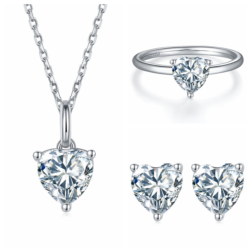 Moissanite Solitaire Jewelry Sets (2) Moissanite Solitaire Jewelry Set