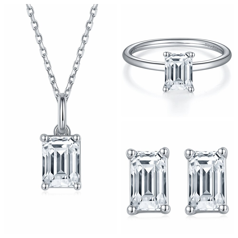 Moissanite Solitaire Jewelry Sets (3) Moissanite Solitaire Jewelry Set