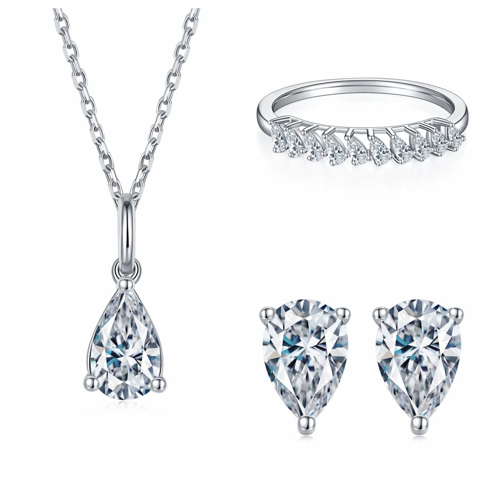 Moissanite Solitaire Jewelry set (5) Moissanite Solitaire Jewelry set