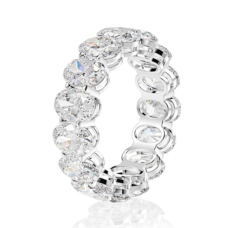 Oval moissanite Full Eternity Ring (Hero)