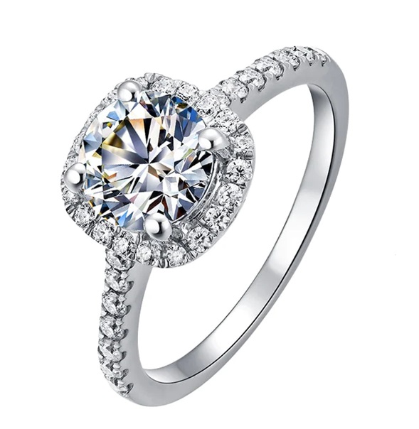round moissanite cushion halo ring round moissanite cushion halo ring Hero