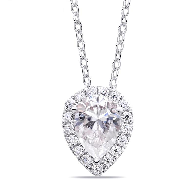 1ct Pear Halo Pendant Hero_LI 1ct Pear Halo Pendant