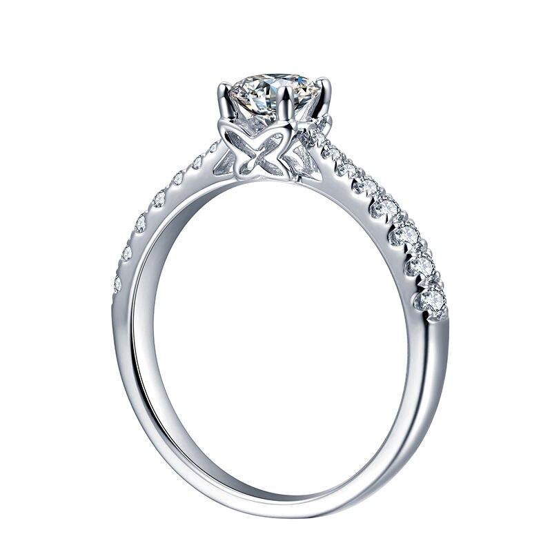 ATTAGEMS 0.5ct 5.0mm D Color Round Rhodium Plating 925 Silver Moissanite Ring Diamond Test Passed Jewelry Woman Girlfriend Gift ATTAGEMS 0.5ct 5.0mm D Color Round Rhodium Plating 925 Silver Moissanite Ring Diamond Test Passed Jewelry Woman Girlfriend Gift