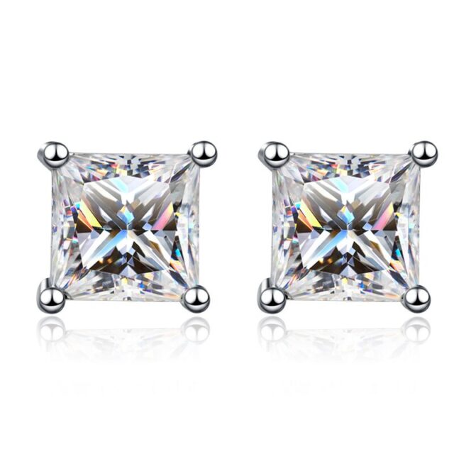 Moissanite Solitaire Stud Earrings PC Moissanite Solitaire Stud Earrings PC