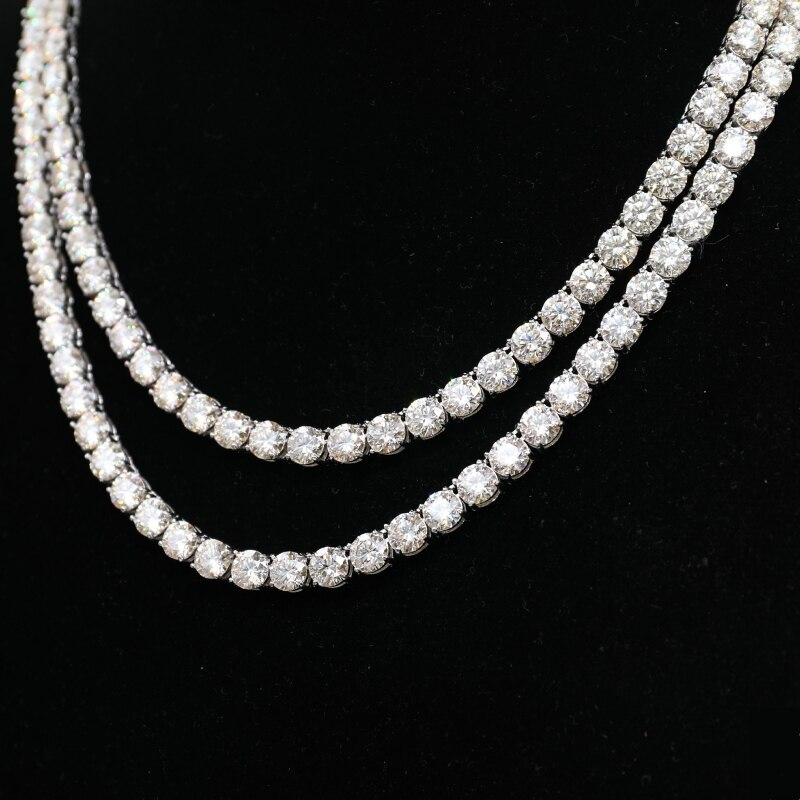 Tennis Necklace 2 lengths Moissanite Tennis Necklace