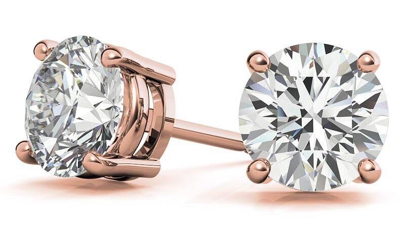 Low profile online diamond stud earrings