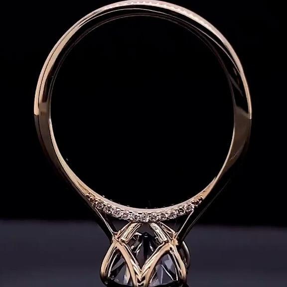 3 Carat Solitaire Purple or Blue Color Moissanite Ring 3 Carat Solitaire Purple or Blue Color Moissanite Ring