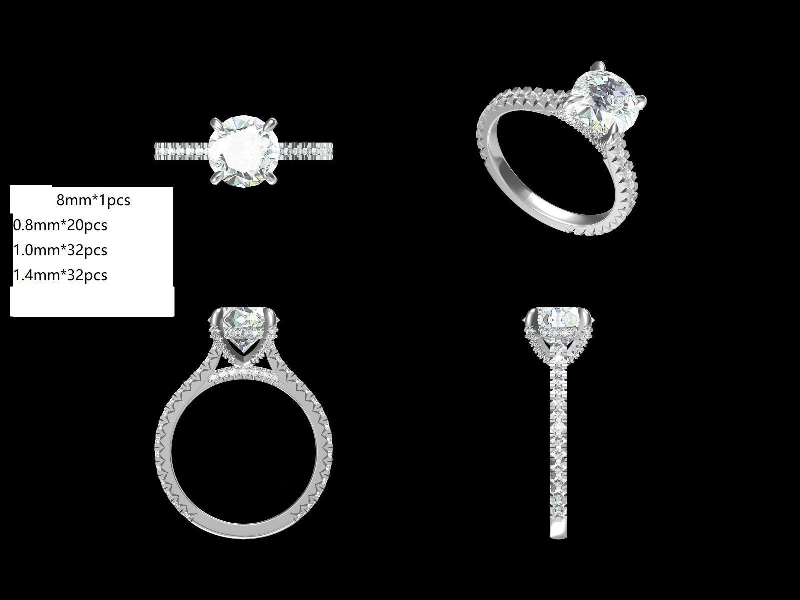 2 carat round moissanite 4 prong ring (5) 2 carat round moissanite 4 prong ring