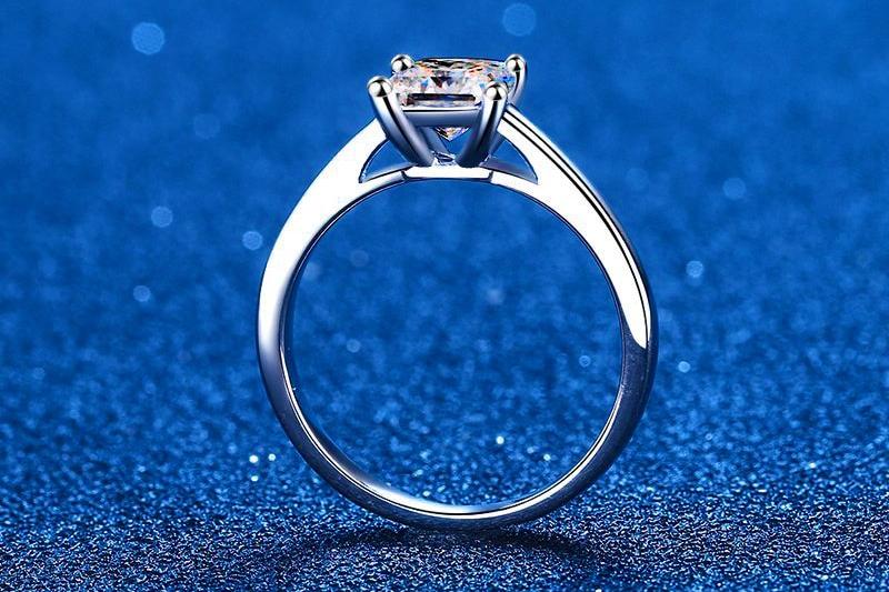 Princess Cut Cathedral Setting 