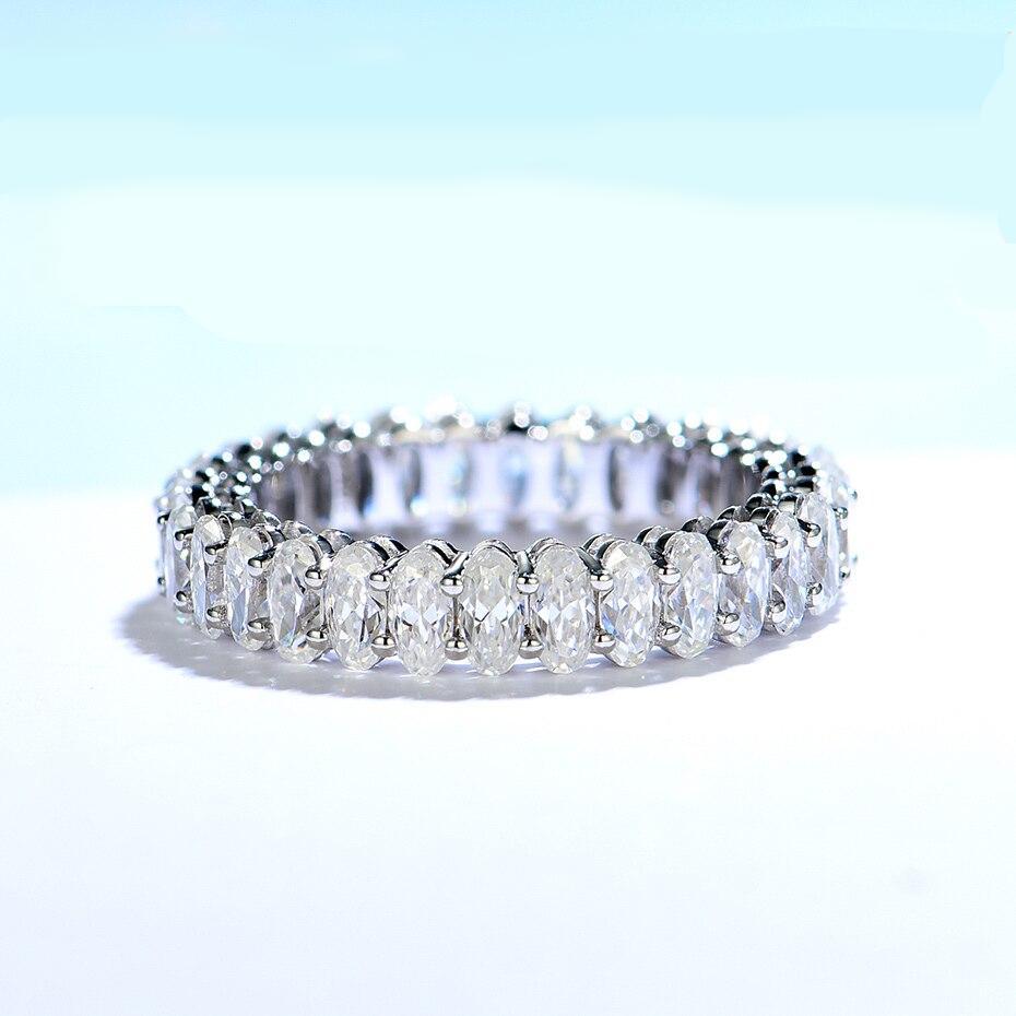 Elongated Oval Moissanite Full Eternity Ring Elongated Oval Moissanite Full Eternity Ring