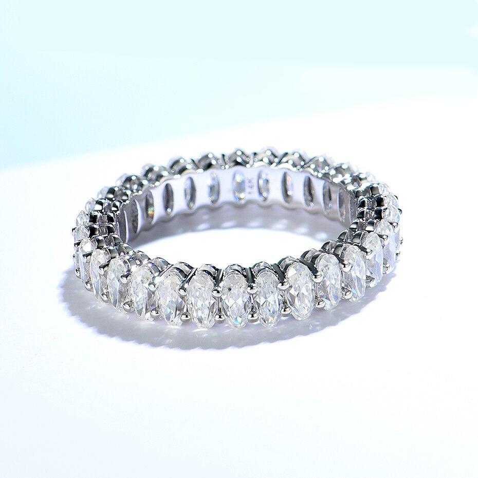 Elongated Oval Moissanite Full Eternity Ring Elongated Oval Moissanite Full Eternity Ring