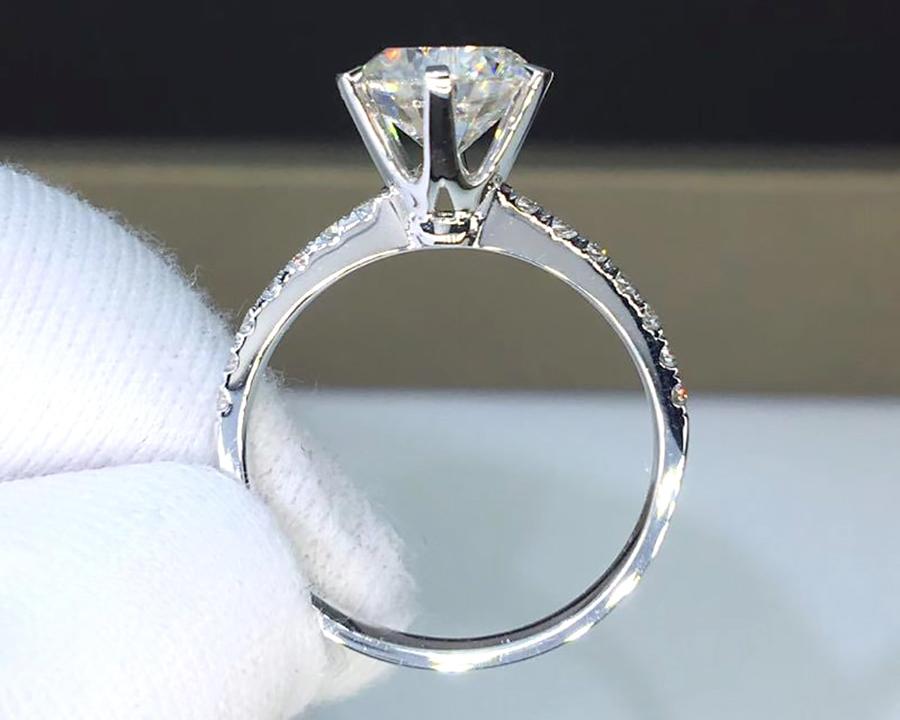 1ct round 6 prong moissanite solitaire ring (6) 1ct round 6 prong moissanite solitaire ring