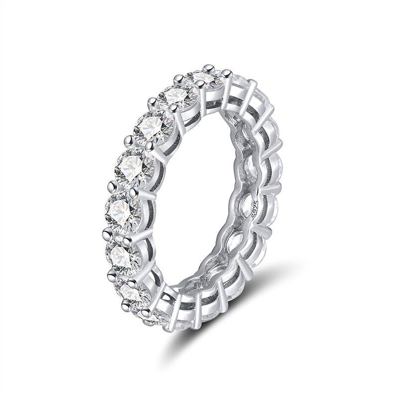 round moissanite full eternity ring