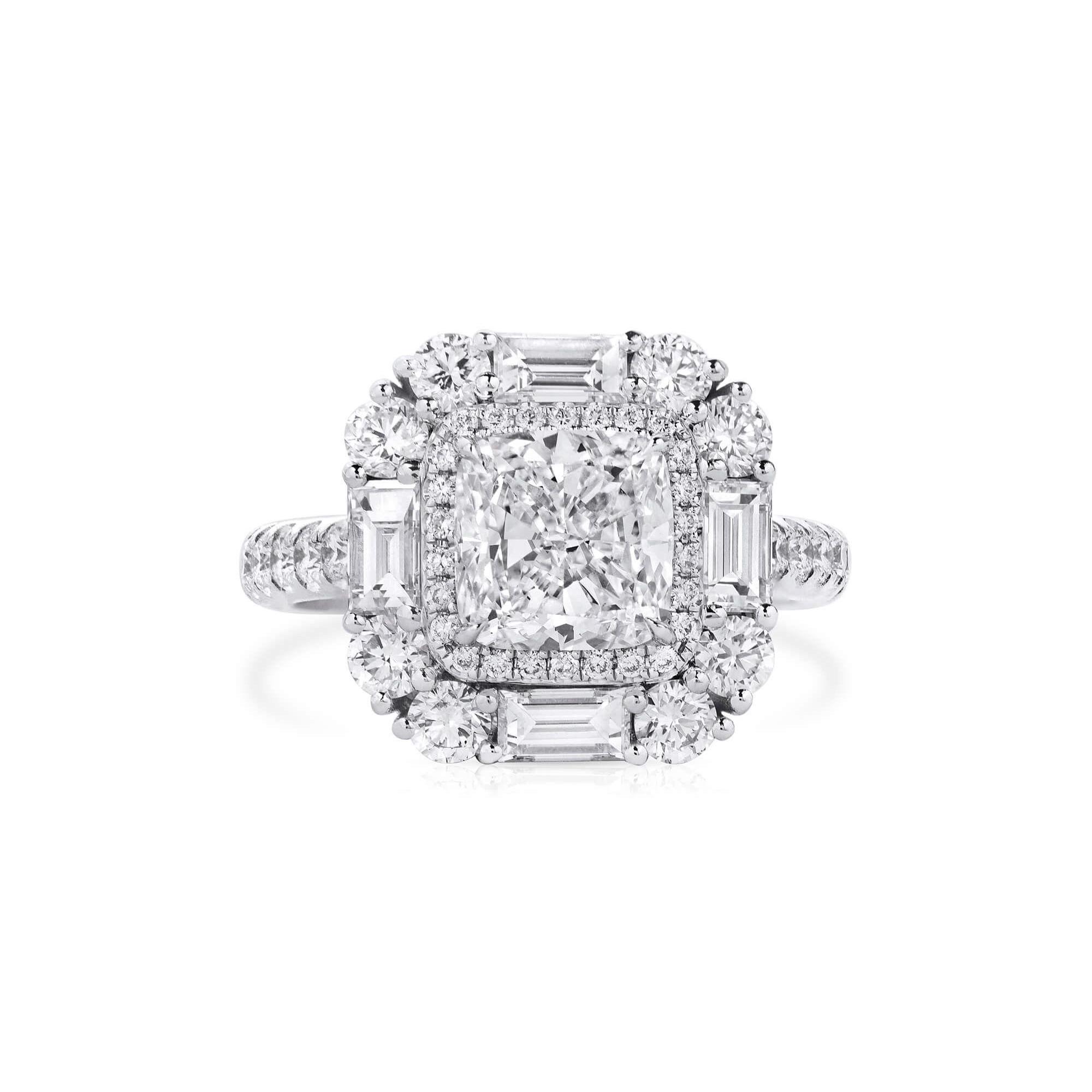 1 Carat Cushion Cut Moissanite Fancy Halo Ring 1 Carat Cushion Cut Moissanite Fancy Halo Ring