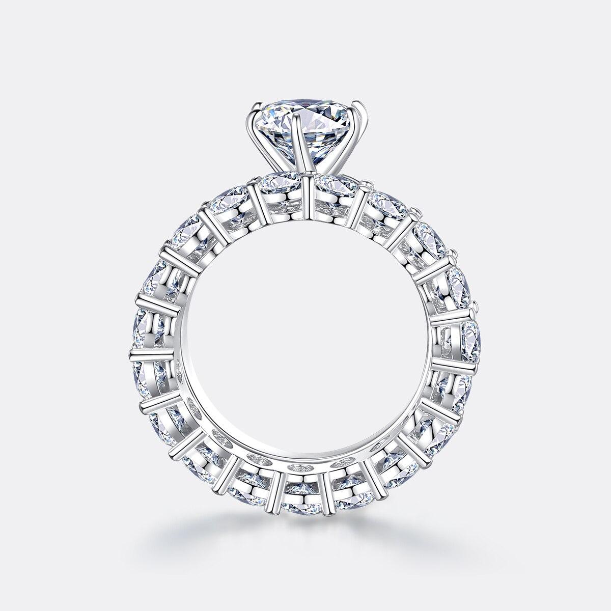 2ct round Moissanite Solitaire Bridal set (4) 2ct round Moissanite Solitaire Bridal set