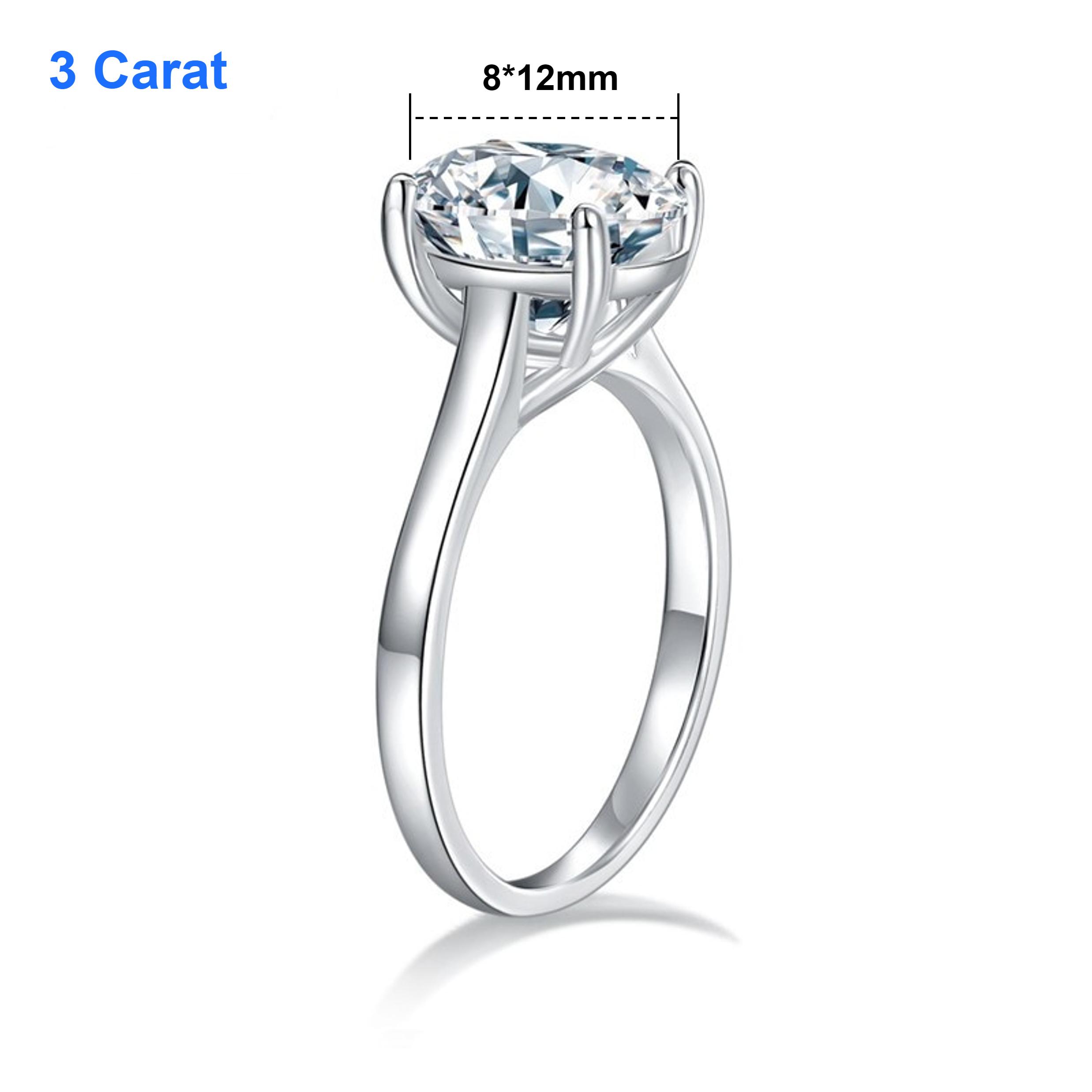3ct Oval Cut Moissanite Solitaire Ring Dimensions.jpg 3ct Oval Cut Moissanite Solitaire Ring Dimensions