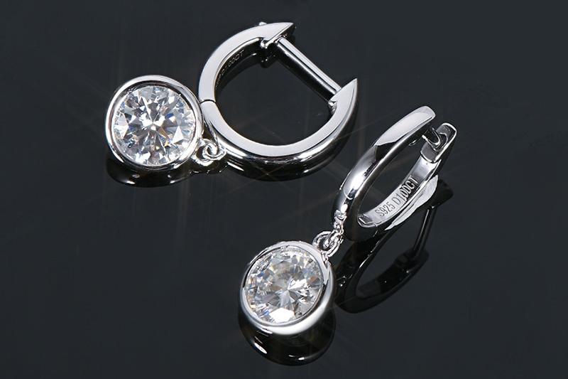 1ct-Drop-Style-Moissanite-Bezel-Earrings