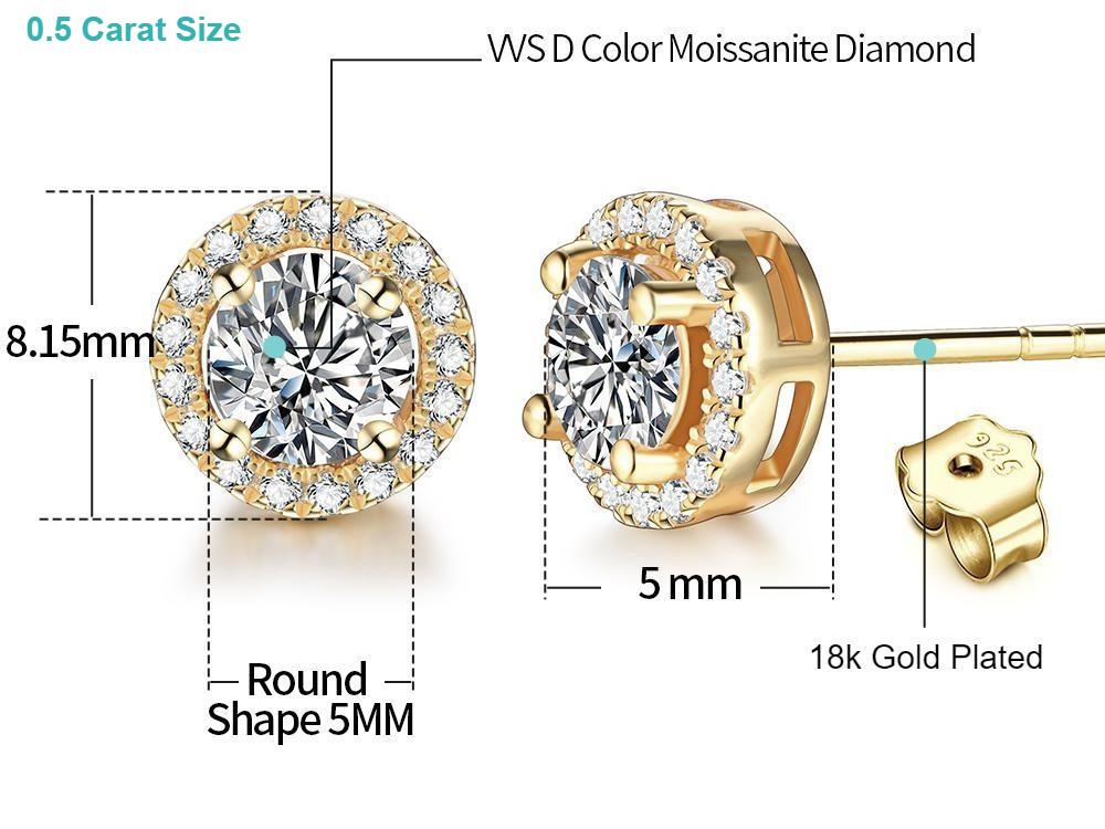 Round Halo Stud Earrings (2)_LI Round Halo Stud Earrings Dimensions
