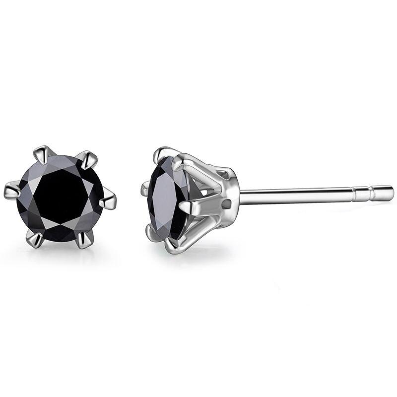 0.5 Carat / 1 Carat Round Color Genuine Moissanite 6 Prong Stud Earrings 0.5 Carat / 1 Carat Round Color Genuine Moissanite 6 Prong Stud Earrings