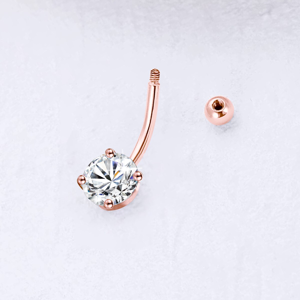 Belize 2ct Moissanite Belly Ring (4) Belize 2ct Moissanite Belly Ring RG