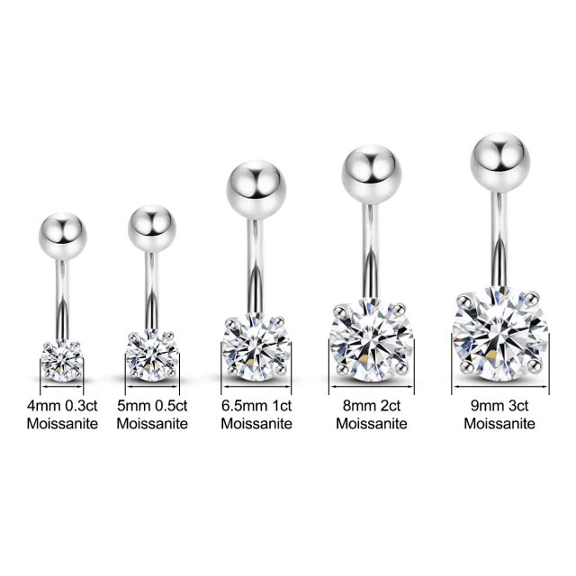 Moissanite store belly ring