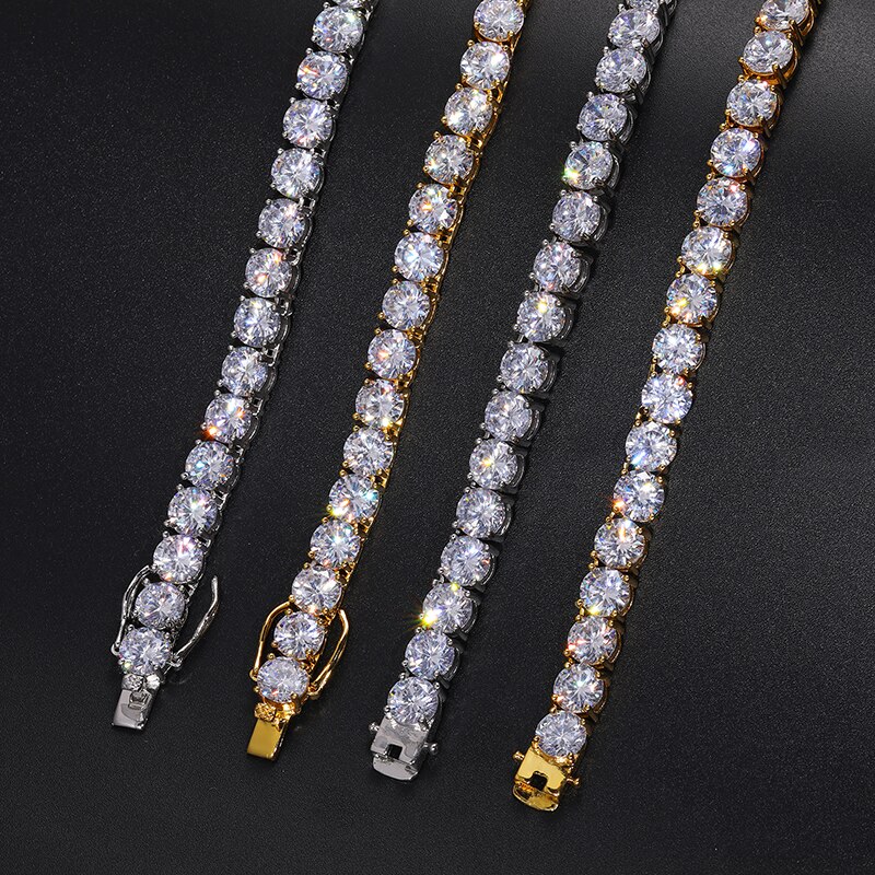 Cheap Price Hip Hop Jewelry 3MM 4MM 5MM 6.5MM GRA Certificate S925 Silver  Vvs1 D Color Diamond Moissanite Tennis Chain Necklace