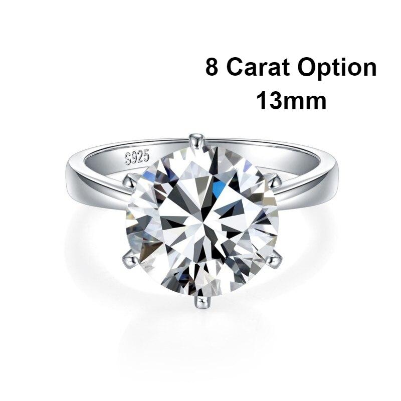 Mila 8ct Round Moissanite Tiffany Setting Solitaire Ring (1) Mila 8ct Round Moissanite Tiffany Setting Solitaire Ring