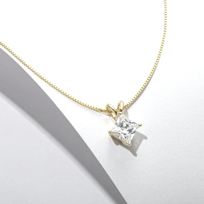 Princess Cut Moissanite Pendant