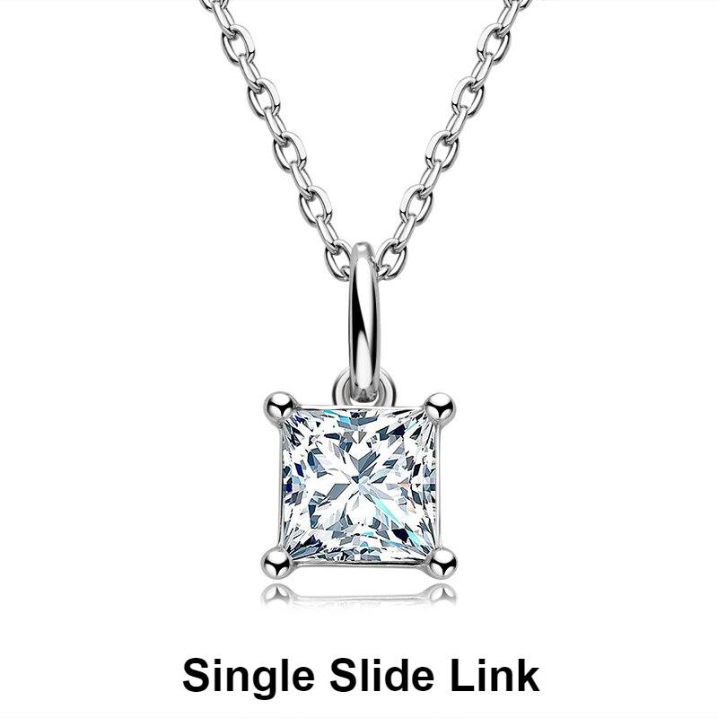 Princess Cut Moissanite Pendant