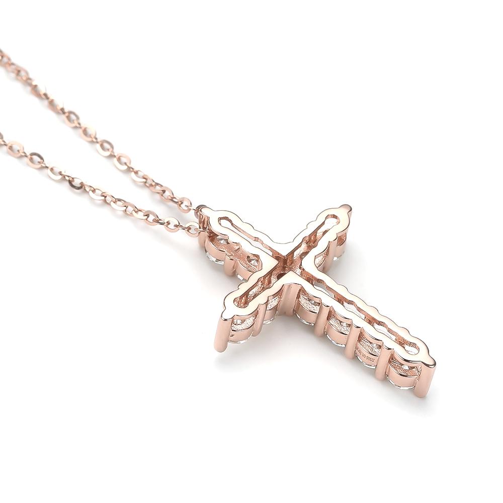 Madonna Moissanite Cross Pendant (1) Madonna Moissanite Cross Pendant