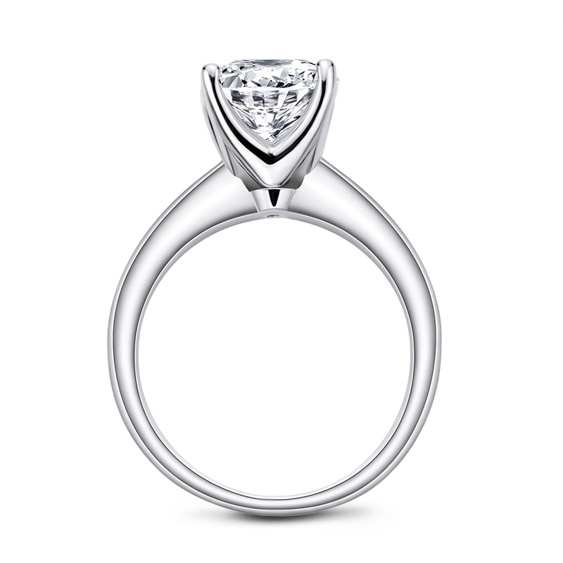 3ct Round Moissanite 4 Prong Solitaire Ring (6) 3ct Round 4 Prong Solitaire Moissanite Ring
