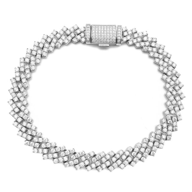 Moissanite Hip Hop Bracelet + Necklace (Squared Option) (7)