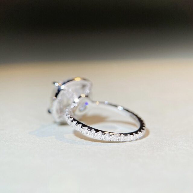 5 Carat Cushion Cut Moissanite Halo Ring