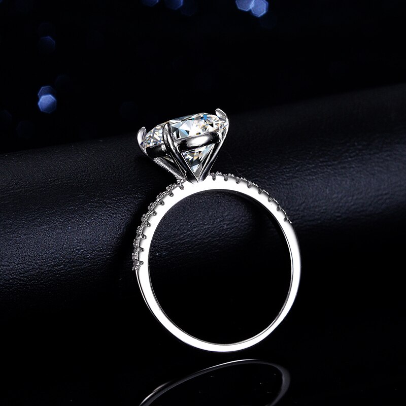 Soleil 5ct Round Moissanite 4 Prong Solitaire Ring (1) Soleil 5ct Round Moissanite 4 Prong Solitaire Ring