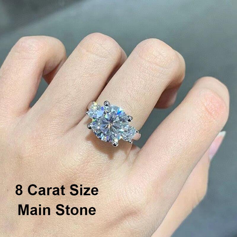 Celeste 8ct Moissanite Trilogy Crossover Ring (3)
