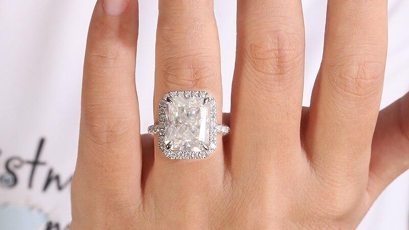 Raelynn 6 carat radiant cut moissanite halo ring (1) 6 carat radiant cut moissanite halo ring